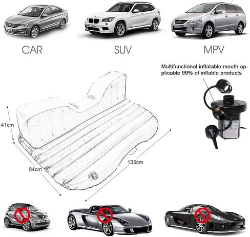 FBSPORT سرير سيارة فراش التخييم فراش للسيارة سرير النوم السفر نفخ فراش سرير هوائي للسيارة العالمية SUV تمديد الأريكة الهوائية مع اثنين من الوسائد الهوائية in Kuwait