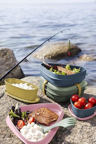 Light My Fire Camping Mess Kit - 8 pcs Mess Kit for Camping 1 Person - Reusable Camping Plates and Utensils - BPA Free Lunch Box to Go with Cutlery - Camping Dishes/Hiking Mess Kit/Bento Box in Kuwait