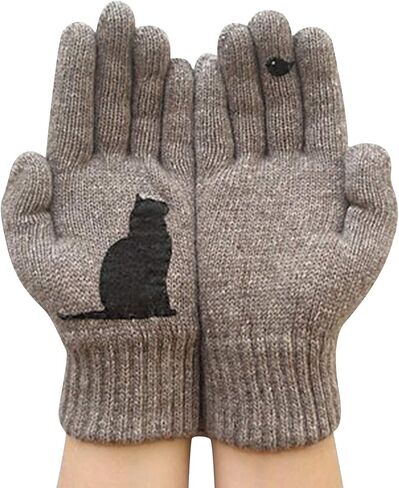 Winter Gloves for Men & Women | Warm Thermal Gloves for Running Cycling in Cold Weather | Warm Windproof Solid Color Mittens in Saudi Arabia
