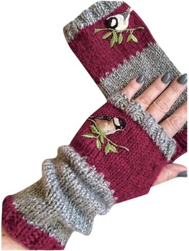 Winter Gloves for Men & Women | Warm Thermal Gloves for Running Cycling in Cold Weather | Warm Windproof Solid Color Mittens in Saudi Arabia