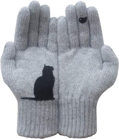 Winter Gloves for Men & Women | Warm Thermal Gloves for Running Cycling in Cold Weather | Warm Windproof Solid Color Mittens in Saudi Arabia