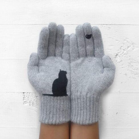 Winter Gloves for Men & Women | Warm Thermal Gloves for Running Cycling in Cold Weather | Warm Windproof Solid Color Mittens in Saudi Arabia