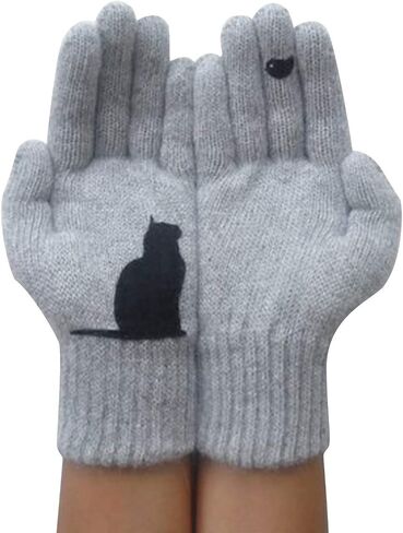 Winter Gloves for Men & Women | Warm Thermal Gloves for Running Cycling in Cold Weather | Warm Windproof Solid Color Mittens in Saudi Arabia