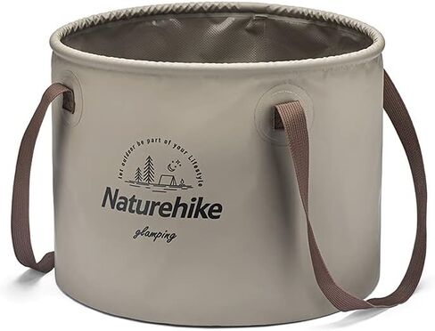 Naturehike Collapsible Bucket, Folding Bucket Wash Basin with Handle, Portable Water Container 2.64 Gallon (10L) for Camping Fishing Travelling Gardening in Kuwait