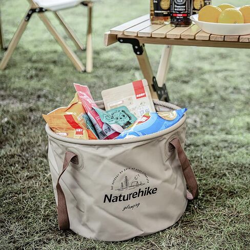 Naturehike Collapsible Bucket, Folding Bucket Wash Basin with Handle, Portable Water Container 2.64 Gallon (10L) for Camping Fishing Travelling Gardening in Kuwait