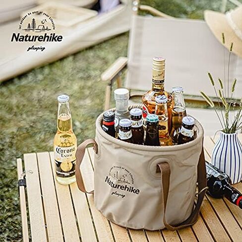Naturehike Collapsible Bucket, Folding Bucket Wash Basin with Handle, Portable Water Container 2.64 Gallon (10L) for Camping Fishing Travelling Gardening in Kuwait