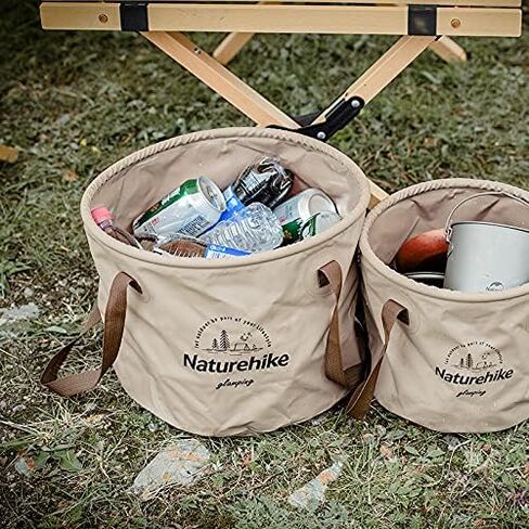 Naturehike Collapsible Bucket, Folding Bucket Wash Basin with Handle, Portable Water Container 2.64 Gallon (10L) for Camping Fishing Travelling Gardening in Kuwait