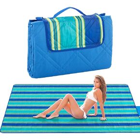 بطانية بيرتي للنزهات الخارجية، بطانية شاطئ كبيرة جدًا، سجادة قابلة للطي خفيفة الوزن ومقاومة للماء وخالية من الرمال، سجادة لعب للأطفال في الأماكن المغلقة in Kuwait