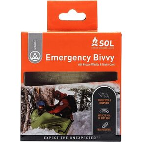 Survive Outdoors Longer 90% Emergency Bivvy - Comes with Survival Whistle & Tinder Paracord Drawstring - Add to Emergency Kit & Hiking Gear - Waterproof, Windproof & Tear-Resistant in Saudi Arabia