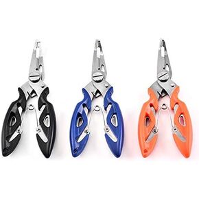tzoxal Fishing Pliers Stainless Steel Fish Hook Remover, Saltwater Resistant Fishing Braid Scissors Braided Line Cutter, Split Ring Opener Fishing Tools in Saudi Arabia