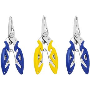tzoxal Fishing Pliers Stainless Steel Fish Hook Remover, Saltwater Resistant Fishing Braid Scissors Braided Line Cutter, Split Ring Opener Fishing Tools
