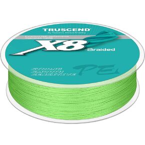 TRUSCEND Braided Fishing Line, Ultra Thin & More Power, Sensitive, Precise Cast, Softer & Smoother, Abrasion Resistant, No Stretch, Zero Memory, by Top World OEM Manufactory