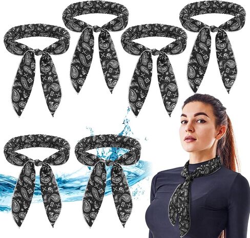 6 Pcs Cooling Neck Wraps Neck Cooler Cooling Scarf Neck Cooling Bandana for Women Men Hot Weather Outdoor Activities Cooler in Saudi Arabia
