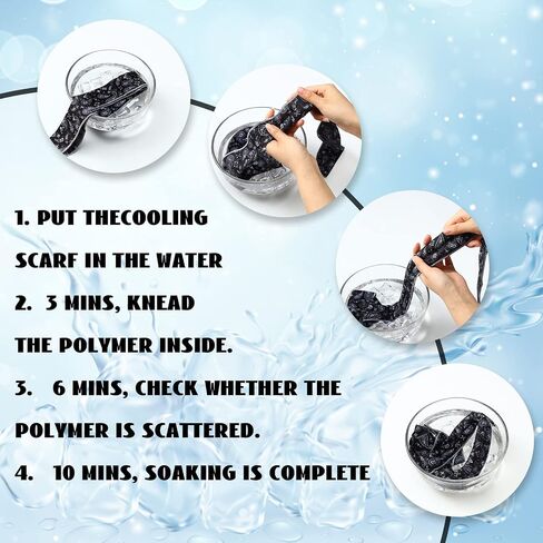 6 Pcs Cooling Neck Wraps Neck Cooler Cooling Scarf Neck Cooling Bandana for Women Men Hot Weather Outdoor Activities Cooler in Saudi Arabia