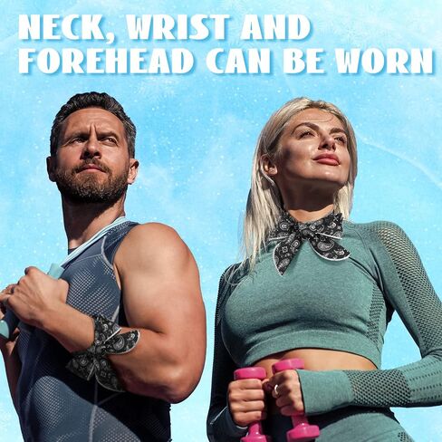 6 Pcs Cooling Neck Wraps Neck Cooler Cooling Scarf Neck Cooling Bandana for Women Men Hot Weather Outdoor Activities Cooler in Saudi Arabia