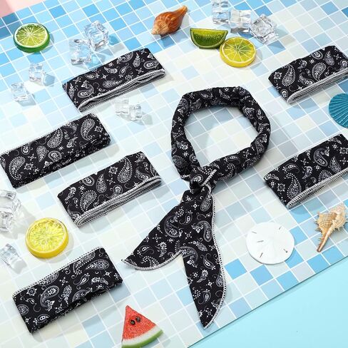 6 Pcs Cooling Neck Wraps Neck Cooler Cooling Scarf Neck Cooling Bandana for Women Men Hot Weather Outdoor Activities Cooler in Saudi Arabia