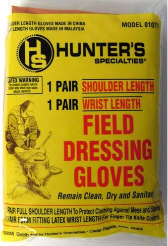 Hunters Specialties Deluxe Field Dressing Gloves, clear, One Pack in Saudi Arabia