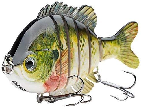 BASSDASH SwimPanfish Multi Jointed Panfish Bluegill Swimbaits Hard Topwater Bass Lures Fishing Lure Crank Saltwater 3.5in/0.85oz in Kuwait