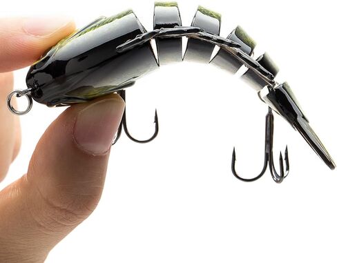 BASSDASH SwimPanfish Multi Jointed Panfish Bluegill Swimbaits Hard Topwater Bass Lures Fishing Lure Crank Saltwater 3.5in/0.85oz in Kuwait