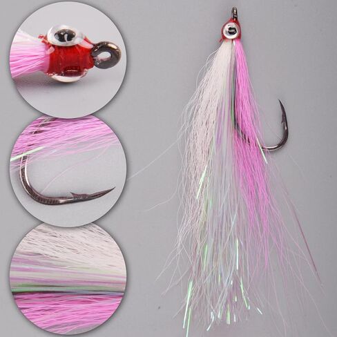 Clouser Minnow Fly Fishing Flies Salmon Trout Steelhead Jig Hooks Saltwater Flies Sea Bass Striper Flounder Fly Fishing Lures in Kuwait