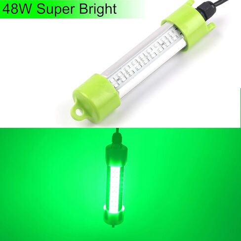 انكي طُعم طُعم للطعم 12 فولت 45 واط 2500 لومن بطول 24.6 قدم للطُعم قابل للغمر لصيد الأسماك تحت الماء ليلاً مع مشبك بطارية ومحول ولاعة السجائر in Kuwait