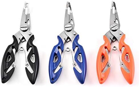 tzoxal Fishing Pliers Stainless Steel Fish Hook Remover, Saltwater Resistant Fishing Braid Scissors Braided Line Cutter, Split Ring Opener Fishing Tools in Saudi Arabia