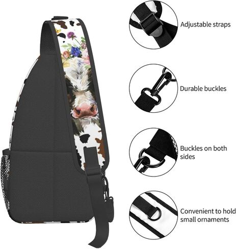 حقيبة ظهر Luirioe Sunflower Sling حقيبة ظهر كروس للمشي لمسافات طويلة والسفر Daypack حقيبة الصدر حقيبة كتف خفيفة الوزن للنساء والرجال in Kuwait