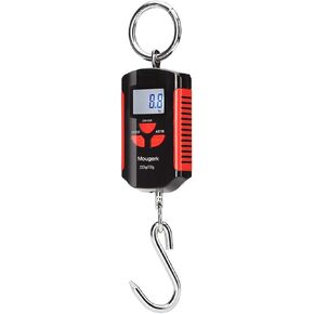 Mougerk Digital Hanging Scale Portable Heavy Duty Crane Scale 440lb 200kg 2 AAA Batteries(Not Included)