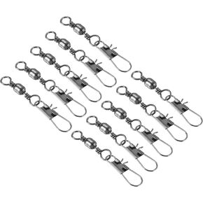 PATIKIL Fishing Barrel Swivel Snaps, 50Pcs 51mm 26LBS Stainless Steel Solid Ring Terminal Tackle for Saltwater Freshwater Fishing, Black in Saudi Arabia