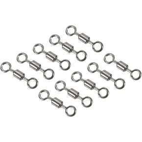 PATIKIL Fishing Barrel Swivels, 100 Pack 97LBS Copper Rolling Hook Line Connector Terminal Tackle for Saltwater Freshwater Fishing, Black