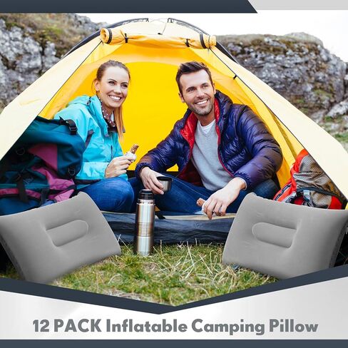 Qunclay 12 Pack Inflatable Camping Pillow with Storage Bags Ultralight Compressible Inflatable Pillow Blow up Compact Camping Travel Pillow for Backpacking Sleeping Summer Hiking Camp in Saudi Arabia