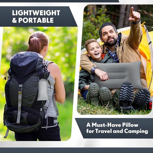 Qunclay 12 Pack Inflatable Camping Pillow with Storage Bags Ultralight Compressible Inflatable Pillow Blow up Compact Camping Travel Pillow for Backpacking Sleeping Summer Hiking Camp in Saudi Arabia