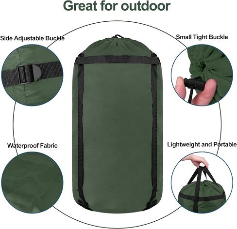 Compression Stuff Sack, 46L Lightweight Waterproof Sleeping Bags Storage Stuff Sack, 50% More Storage for Camping, Hiking, Travelling, Backpacking in Saudi Arabia