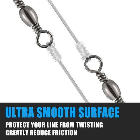 Dr.Fish Barrel Swivels Fishing Tackles, Fishing Swivels for Salwater & Freshwater, Available from #16-#6/0, Leader Line Lure Connector in Saudi Arabia