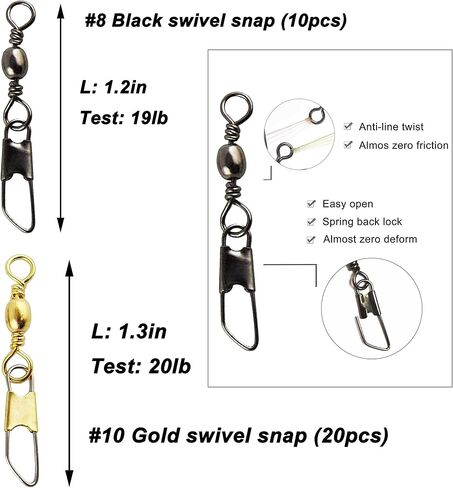 Fishing Hooks and Sinkers Assortment 110pcs Snap Swivels Octopus Circle Hooks Sinkers Bobbers Assortment Fishing Terminal Tackle Starter Kit in Saudi Arabia