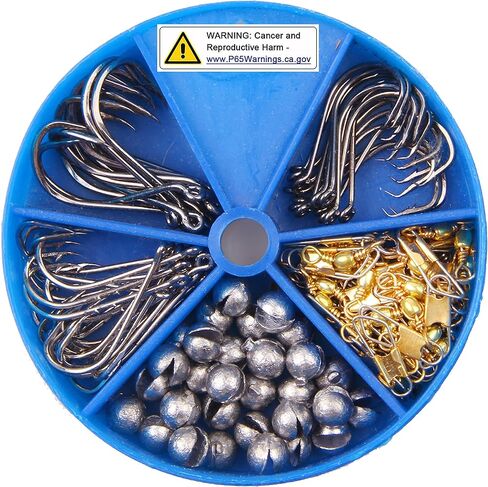 Fishing Hooks and Sinkers Assortment 110pcs Snap Swivels Octopus Circle Hooks Sinkers Bobbers Assortment Fishing Terminal Tackle Starter Kit in Saudi Arabia