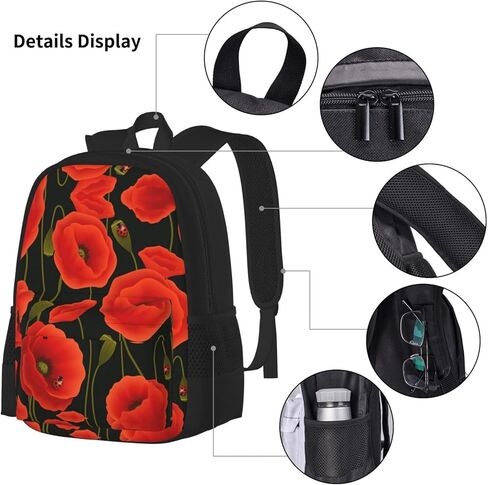 NEZIH البولكا نقطة الوردي زهرة حقيبة السفر Daypack مع صندوق الغداء حقيبة أقلام رصاص 3 قطعة مجموعة حقيبة الظهر عادية موضة حقائب الظهر in Kuwait
