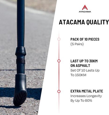 ATACAMA Lightweight Foldable Carbon and Aluminum 7075 Collapsible Hiking Sticks with Cork Handle - Hiking Poles Telescopic Trekking Poles Folding Walking Sticks For Hiking Accessories Nordic Walking Poles in Kuwait