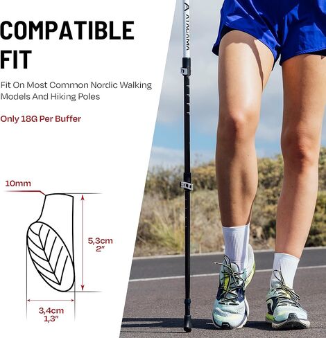 ATACAMA Lightweight Foldable Carbon and Aluminum 7075 Collapsible Hiking Sticks with Cork Handle - Hiking Poles Telescopic Trekking Poles Folding Walking Sticks For Hiking Accessories Nordic Walking Poles in Kuwait