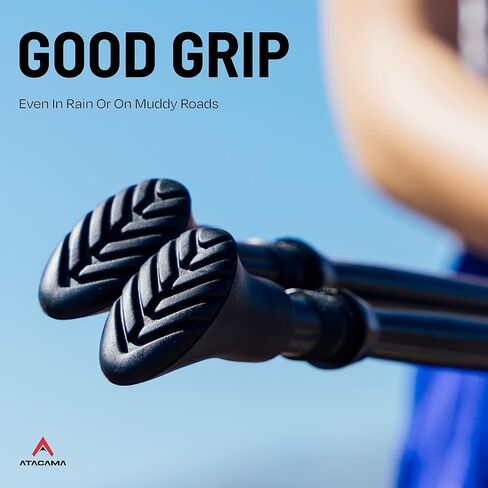 ATACAMA Lightweight Foldable Carbon and Aluminum 7075 Collapsible Hiking Sticks with Cork Handle - Hiking Poles Telescopic Trekking Poles Folding Walking Sticks For Hiking Accessories Nordic Walking Poles in Kuwait