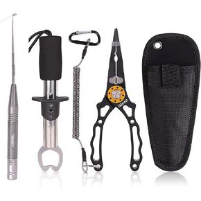 كماشة الصيد iMunir، مقبض شفاه السمكة، كماشة السمك متعددة الوظائف، مزيل خطاف السمك، مجموعة أدوات صيد الذبابة in Kuwait