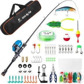 Kids Fishing Pole Kit Set，Portable Telescopic Fishing Rod and Reel Combo Full Kits for Boys, Girls, Beginner, Youth in Saudi Arabia