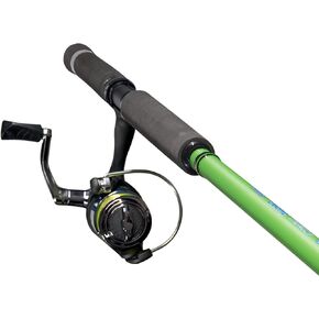 Lew's Crappie Thunder Jig/Troll Spinning Reel and Fishing Rod Combo, 9-Foot 2-Piece IM6 Graphite Blank, Size 75 Reel, Right or Left-Hand Retrieve, Crappie Thunder Green in Kuwait