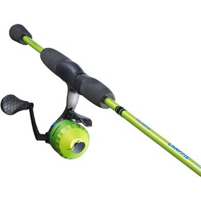 Lew's Crappie Thunder Underspin Reel and Fishing Rod Combo, 4-Foot 6-Inch 2-Piece Graphite Blank, Right or Left-Hand Retrieve, Crappie Thunder Green in Kuwait