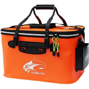 Grneric Fishing Bucket, 6Gallon/8Gallon/10Gallon Foldable Fish Bucket,Live Fish Container Multi-Functional Live Fish Bait Bucket,Outdoor Camping EVA Fishing Bag and Fish Protection Bucket in Saudi Arabia