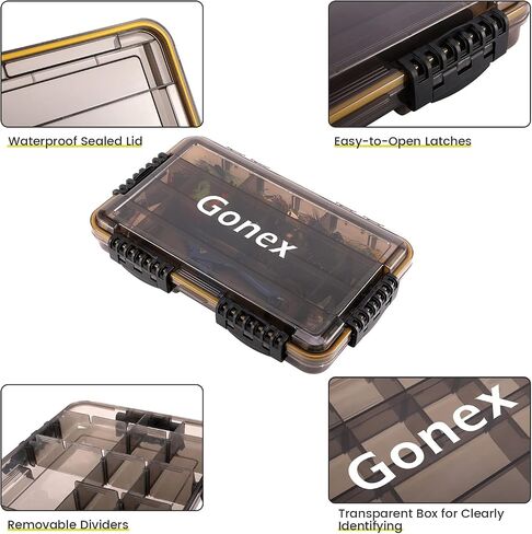 صناديق صواني معالجة Gonex 3700 مقاومة للماء وفواصل قابلة للإزالة لصيد الأسماك in Kuwait