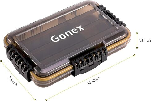Gonex 3700 Tackle Trays 2 Packs, Sun Protection Waterproof Tackle Boxes for Fishing, Tea-Colored Clear Thicker Floating Airtight Tackle Box Organizers with DIY Dividers for Storage of Lures Hooks etc. in Saudi Arabia