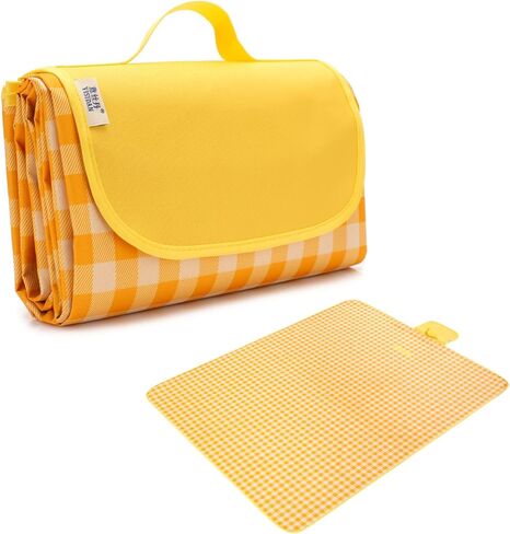 Picnic Mat 57''x79'' Foldable Blanket Beach Mat Sandproof and Waterproof Striped Handy Outdoor Lawn Blanket¡­ in Kuwait