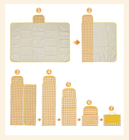 Picnic Mat 57''x79'' Foldable Blanket Beach Mat Sandproof and Waterproof Striped Handy Outdoor Lawn Blanket¡­ in Kuwait