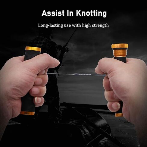 OUKENS Fishing Line Dragger, Fishing Knot Puller Tool Assist Fishing Line Knotting Device Tension Line Dragger for Fishing(Gold) in Saudi Arabia